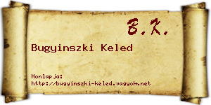 Bugyinszki Keled névjegykártya
